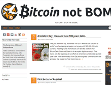 Tablet Screenshot of bitcoinnotbombs.com